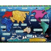 [매직북스] 세계여러나라 지도 포일아트(액자판 포함)