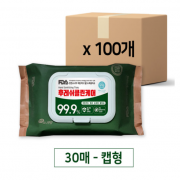 하루 한 장 향균소독티슈(30매 캡형) X100팩