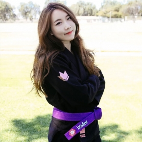킹즈 원 여성용 - 블랙/핑크 (화이트벨트 포함)