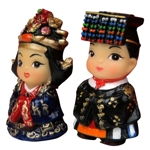 한국 전통 기념품 자석세트 조선왕/왕비 대례복